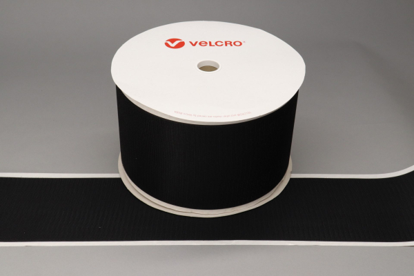 VELCRO® Brand PS18 Stick-on 150mm tape BLACK HOOK 25mtr roll