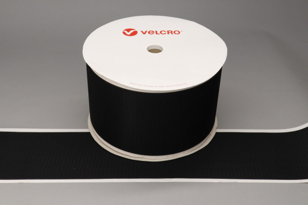 VELCRO® Brand PS18 Stick-on 150mm tape BLACK HOOK 25mtr roll