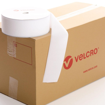 VELCRO® Brand Sew-on 100mm tape WHITE LOOP case of 12 rolls