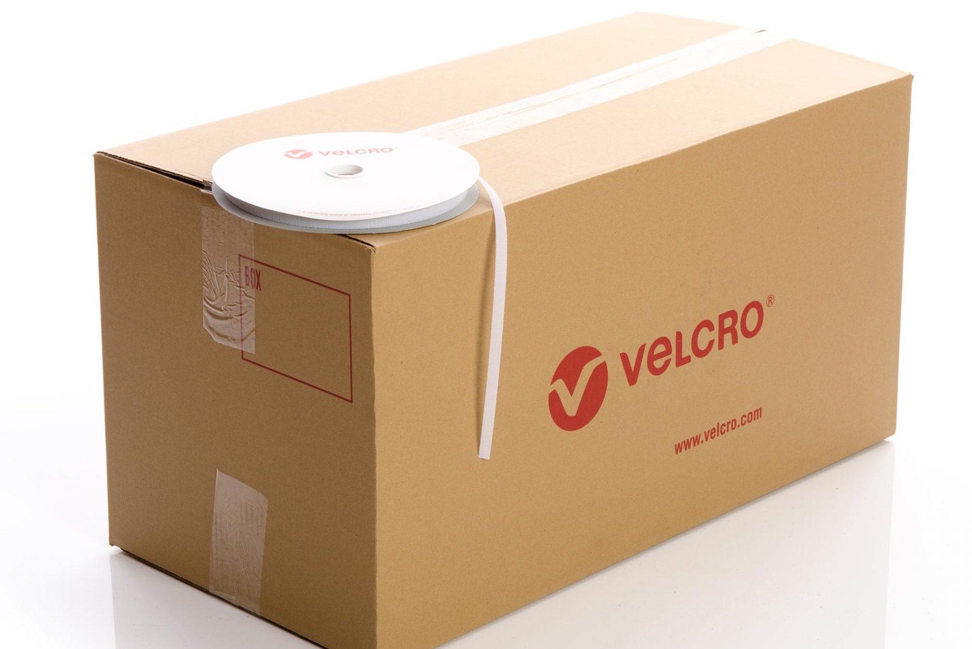 VELCRO® Brand Sew-on 10mm tape WHITE HOOK case of 60 rolls