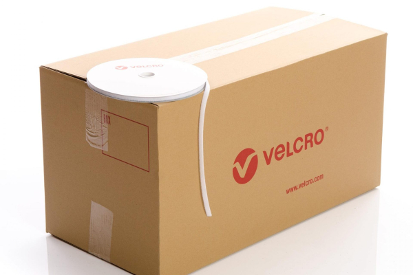 VELCRO® Brand Sew-on 10mm tape WHITE LOOP case of 60 rolls