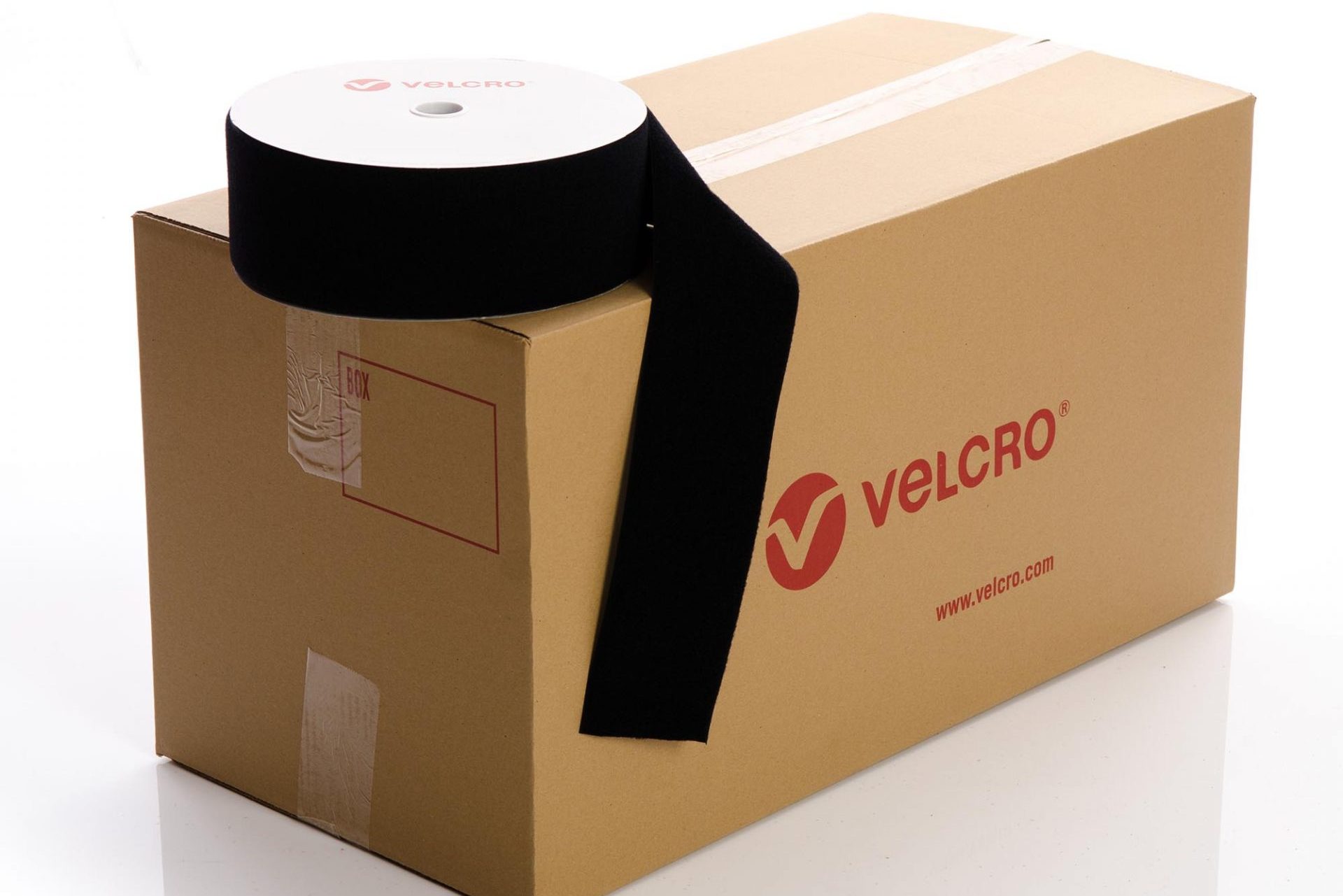 VELCRO® Brand Sew-on 100mm tape BLACK LOOP case of 12 rolls