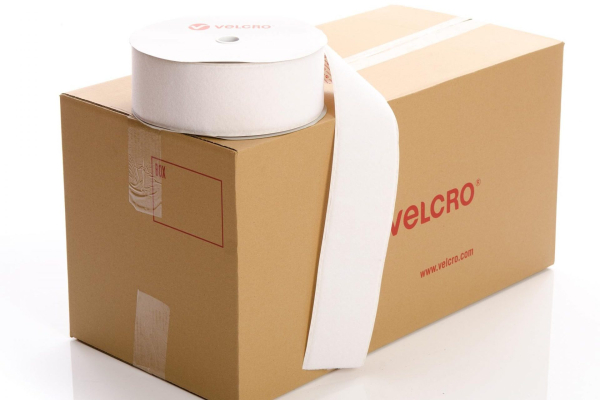 VELCRO® Brand PS14 Stick-on 100mm tape WHITE LOOP case of 9 rolls