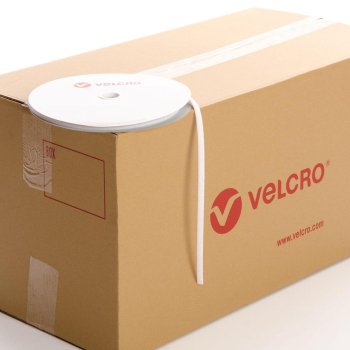 VELCRO® Brand PS14 Stick-on 10mm tape WHITE LOOP case of 60 rolls