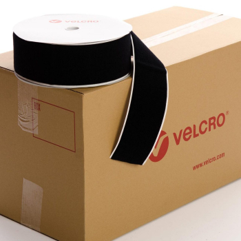 VELCRO® Brand PS14 Stick-on 100mm tape BLACK LOOP case of 9 rolls