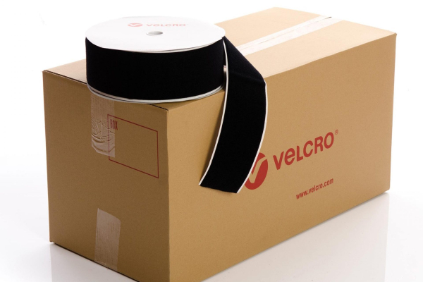 VELCRO® Brand PS14 Stick-on 100mm tape BLACK LOOP case of 9 rolls