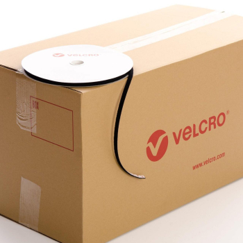 VELCRO® Brand PS14 Stick-on 10mm tape BLACK LOOP case of 60 rolls