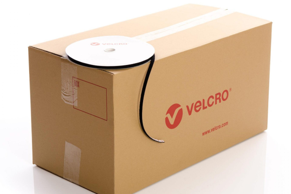 VELCRO® Brand PS14 Stick-on 10mm tape BLACK LOOP case of 60 rolls