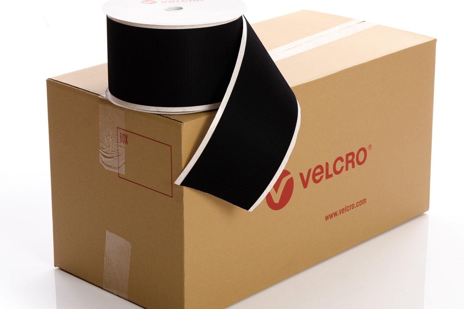 VELCRO Brand PS14 Stick on 150mm tape BLACK HOOK case of 6 rolls