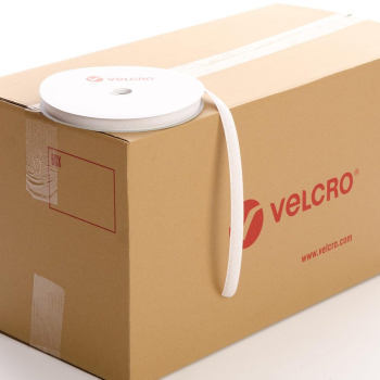 VELCRO® Brand PS14 Stick-on 16mm tape WHITE LOOP case of 45 rolls