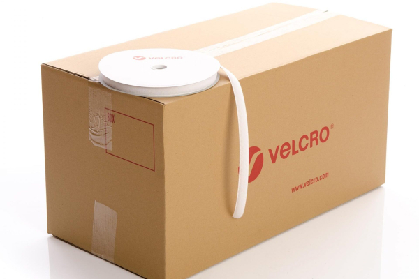 VELCRO® Brand PS14 Stick-on 16mm tape WHITE LOOP case of 45 rolls