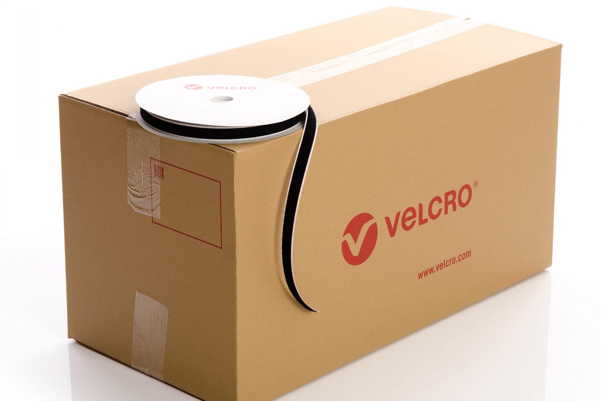 VELCRO® Brand PS14 Stick-on 16mm tape BLACK LOOP case of 45 rolls
