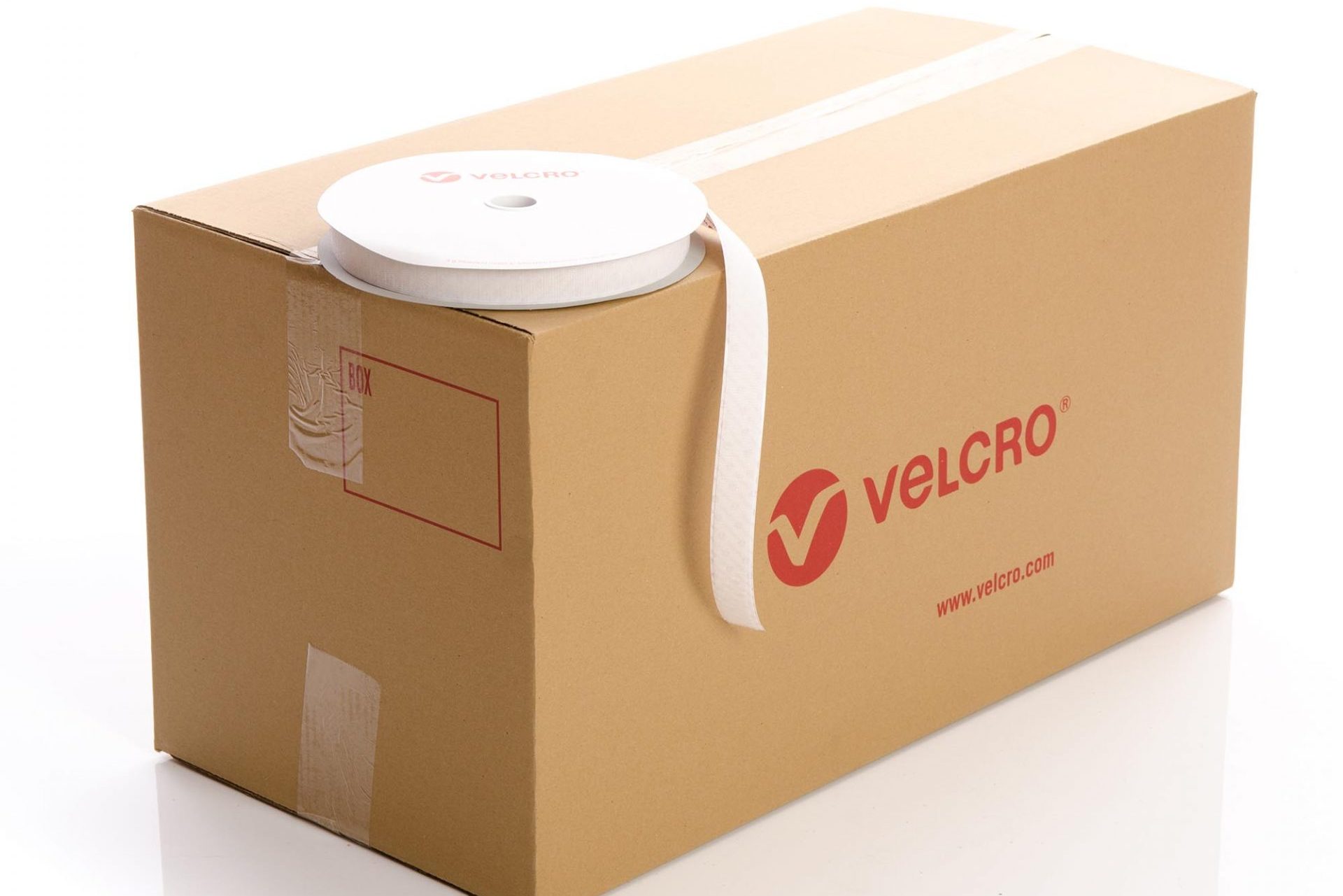 VELCRO® Brand PS14 Stick-on 25mm tape WHITE HOOK case of 36 rolls