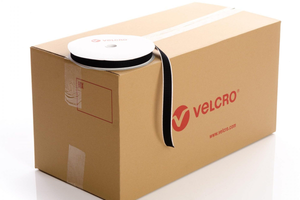 VELCRO® Brand PS14 Stick-on 25mm tape BLACK HOOK case of 36 rolls