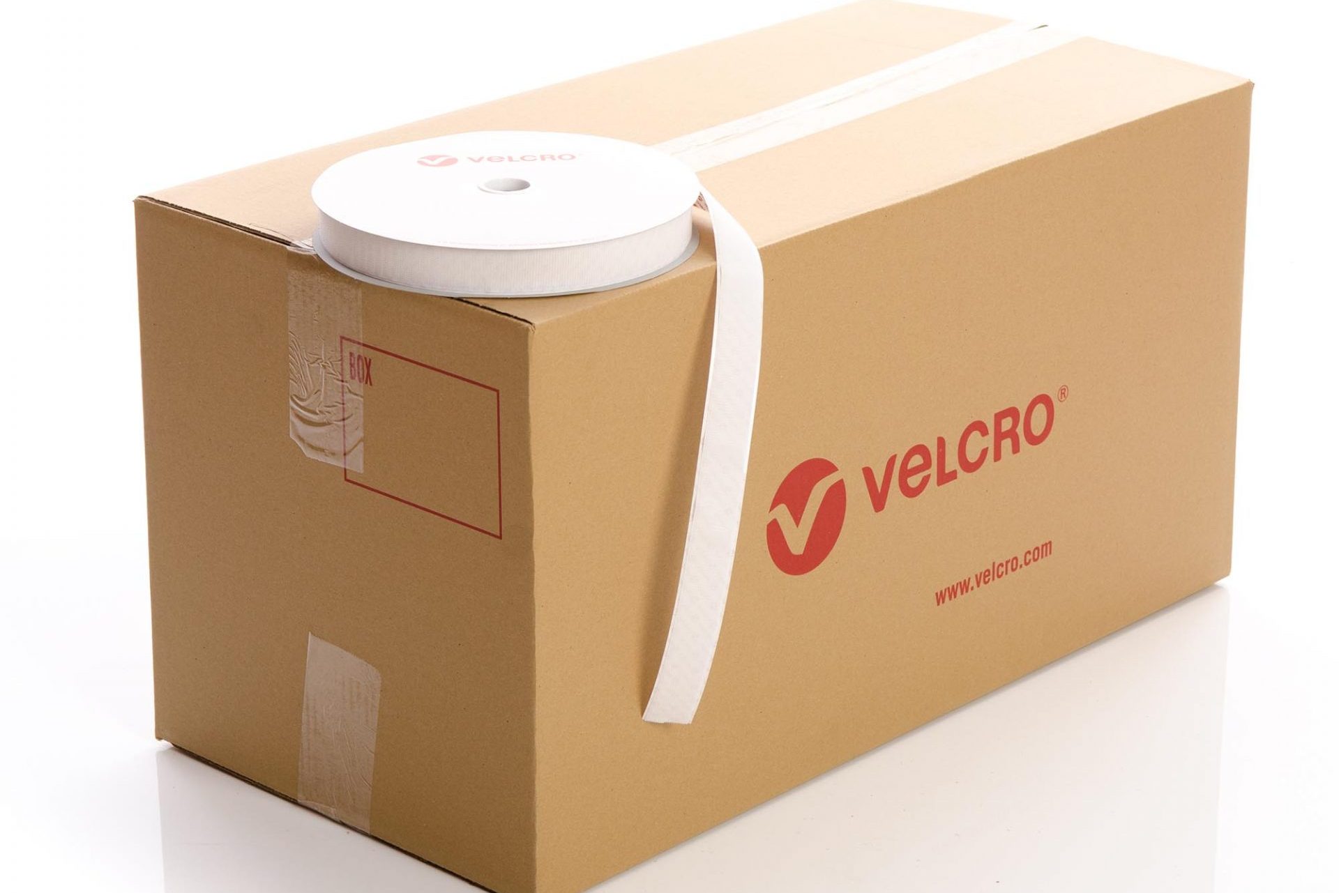 VELCRO® Brand PS14 Stick-on 30mm tape WHITE HOOK case of 30 rolls