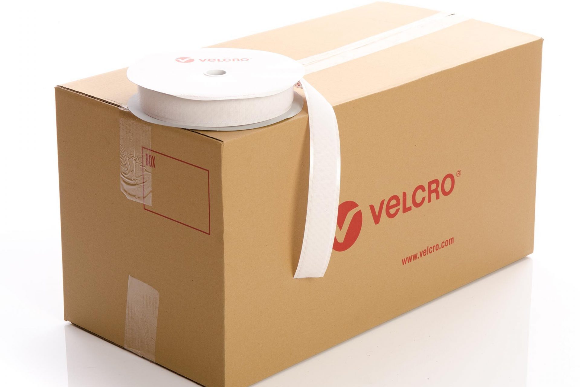 VELCRO® Brand PS14 Stick-on 38mm tape WHITE HOOK case of 21 rolls