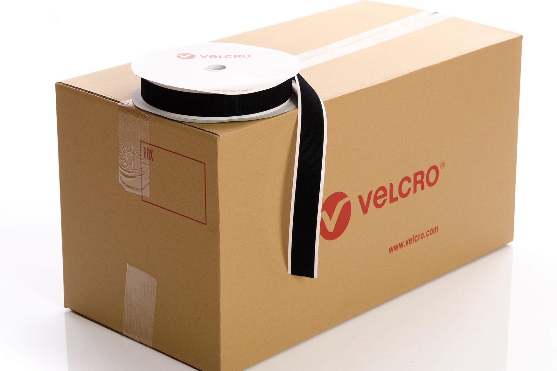 VELCRO® Brand PS14 Stick-on 38mm tape BLACK HOOK case of 21 rolls