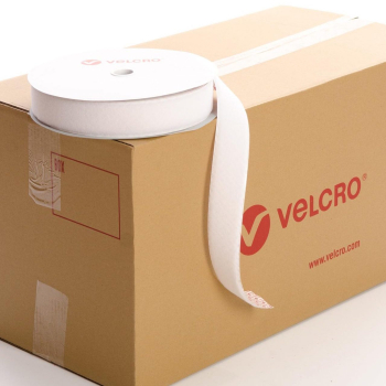 VELCRO® Brand PS14 Stick-on 50mm tape WHITE LOOP case of 21 rolls