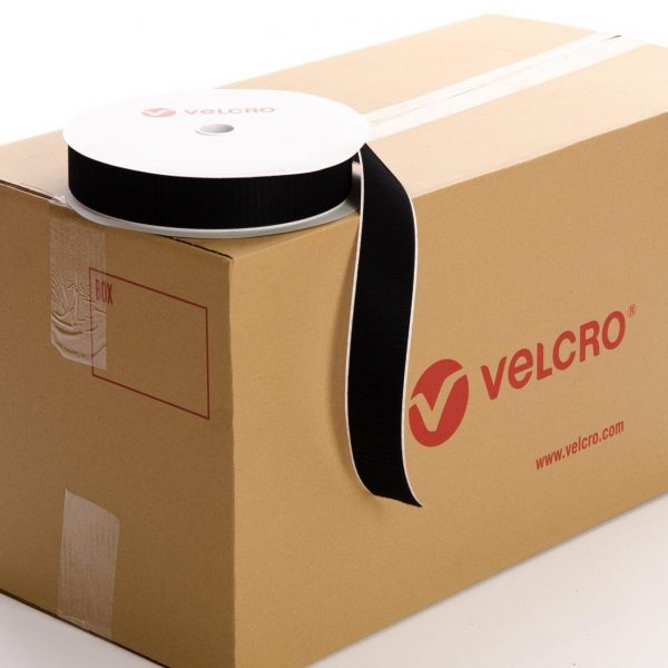 VELCRO® Brand PS14 Stick-on 50mm tape BLACK HOOK case of 21 rolls