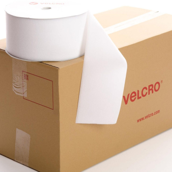 VELCRO® Brand Sew-on 150mm tape WHITE LOOP case of 6 rolls