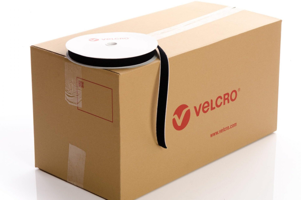VELCRO® Brand PS18 Stick-on 25mm tape BLACK LOOP case of 36 rolls