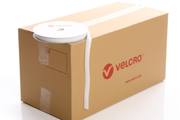 VELCRO® Brand Sew-on 25mm tape WHITE LOOP case of 42 rolls