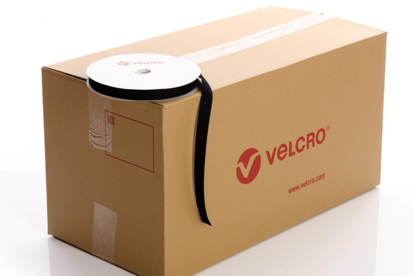 VELCRO® Brand Sew-on 25mm tape BLACK HOOK case of 42 rolls