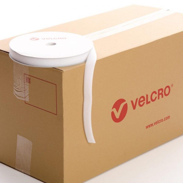 VELCRO® Brand Sew-on 30mm tape WHITE LOOP case of 36 rolls
