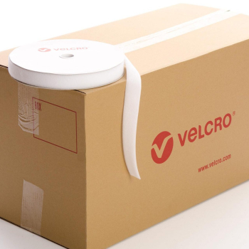 VELCRO® Brand Sew-on 38mm tape WHITE LOOP case of 27 rolls