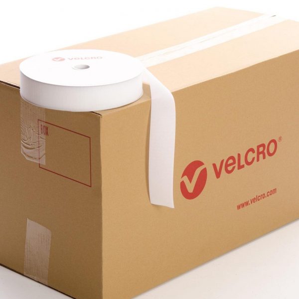 VELCRO® Brand Sew-on 50mm tape WHITE HOOK case of 21 rolls