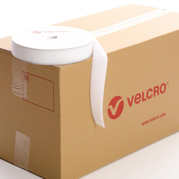 VELCRO® Brand Sew-on 50mm tape WHITE LOOP case of 21 rolls