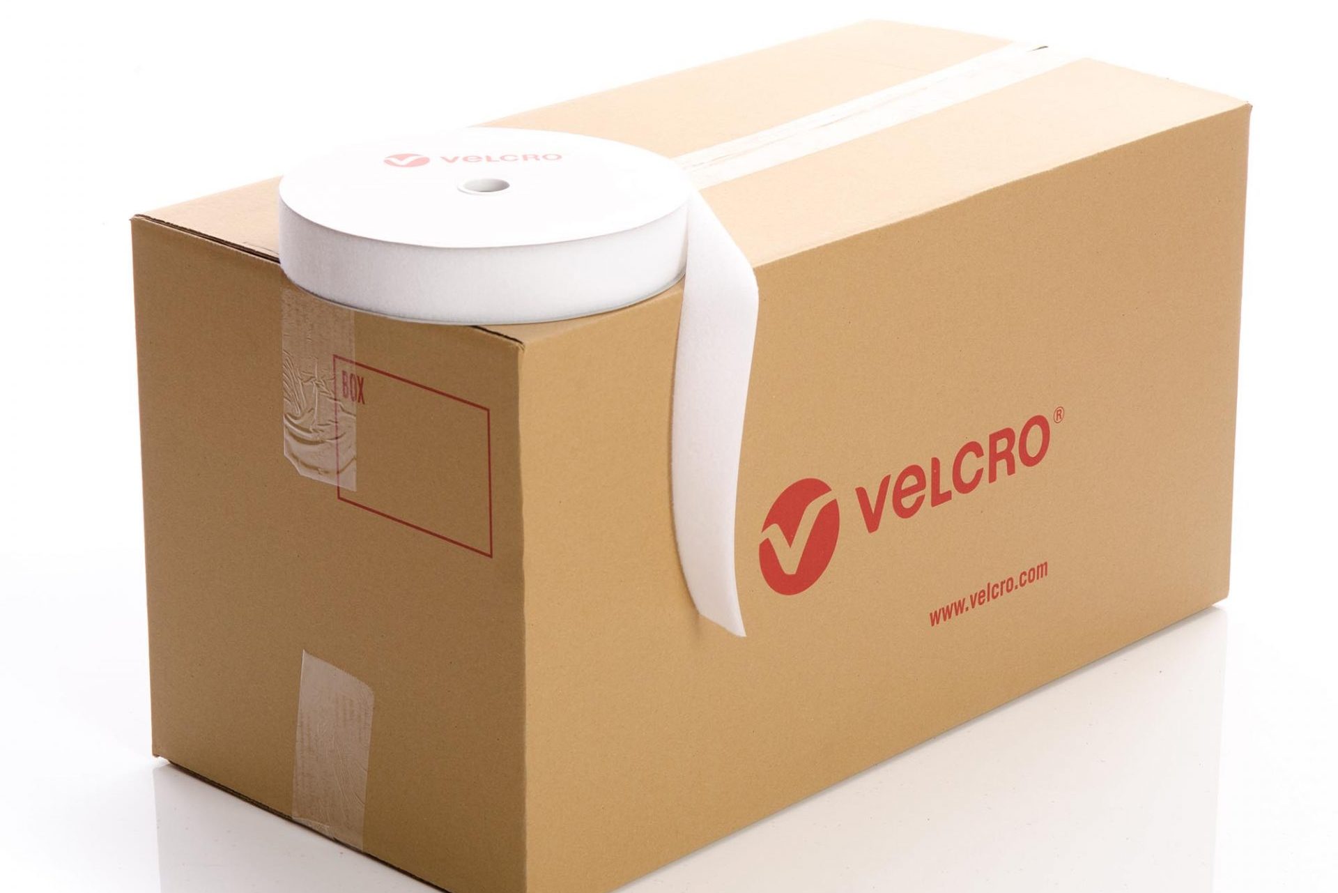 VELCRO® Brand Sew-on 50mm tape WHITE LOOP case of 21 rolls