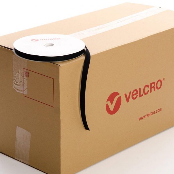 VELCRO® Brand Flame Retardant Sew-on 20mm tape BLACK HOOK case of 51 rolls