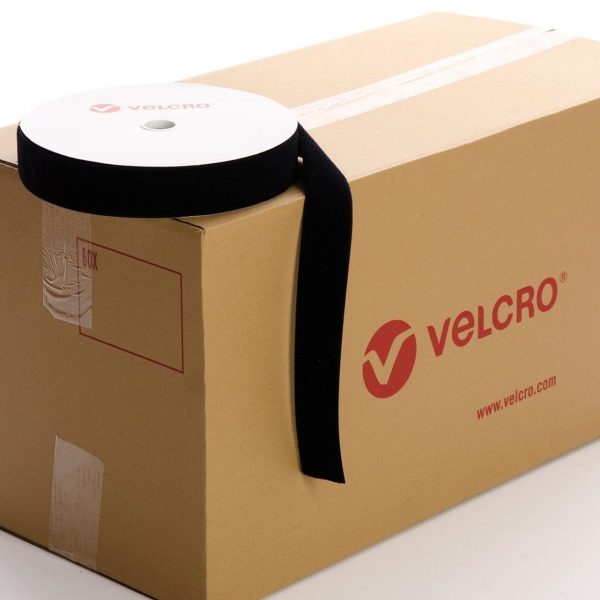 VELCRO® Brand Flame Retardant Sew-on 50mm tape BLACK LOOP case of 21 rolls