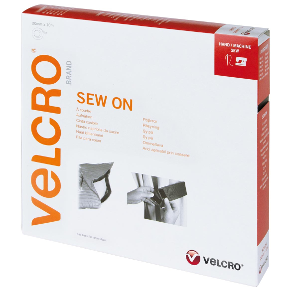 VELCRO® Brand Sew-on 10m x 20mm tape BURGUNDY