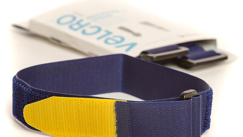VELCRO® Brand 2 Adjustable straps 46cm x 25mm BLUE/YELLOW
