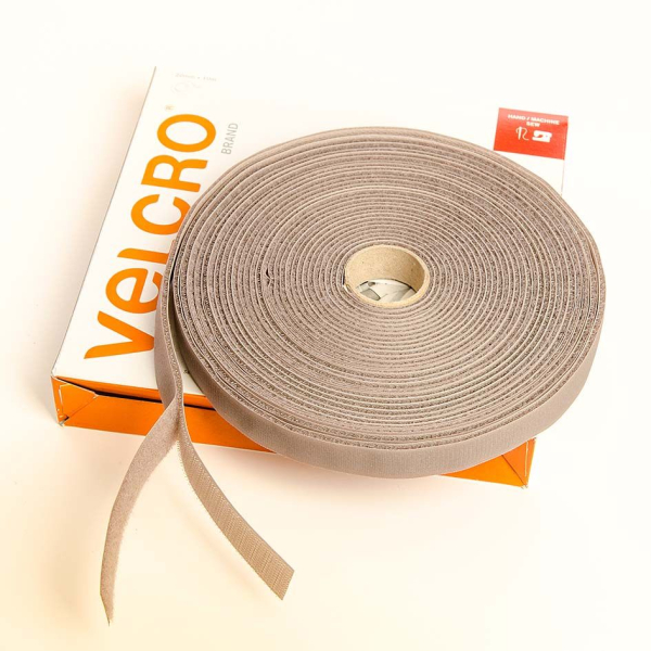 VELCRO® Brand Sew-on 10m x 20mm tape GREY