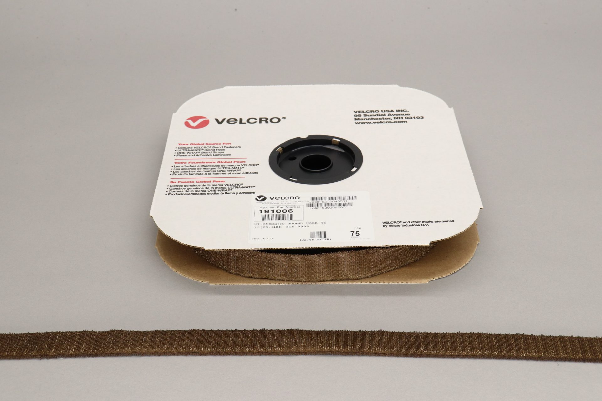 MSC VELCRO. Brand 213029 1 x 5 Yd Adhesive Backed Hook Roll