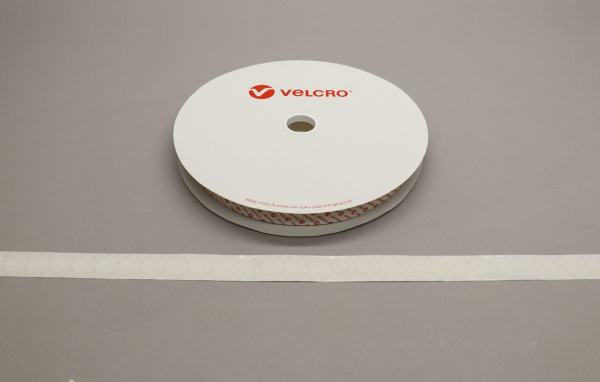 VELCRO® Brand PS14 Stick-on 19mm coins WHITE HOOK 25mtr roll