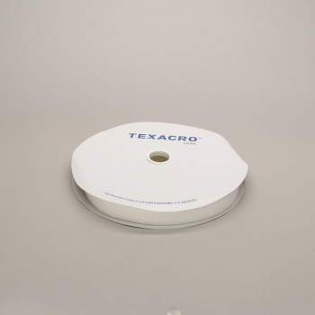TEXACRO Sew-on 25mm tape WHITE LOOP 25mtr roll