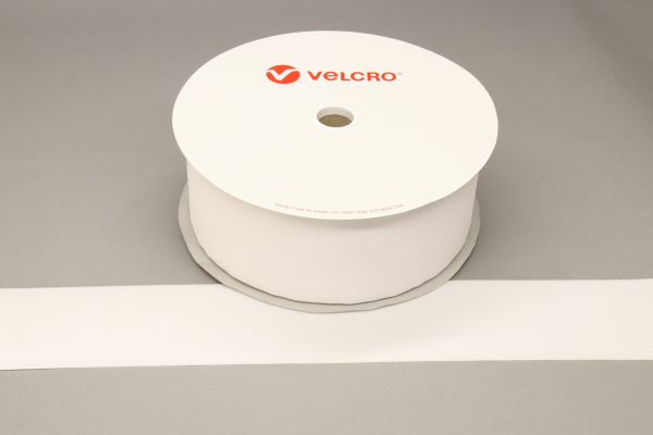 VELCRO® Brand Sew-On 100mm Tape White HTH805 Hook 50mtr Roll