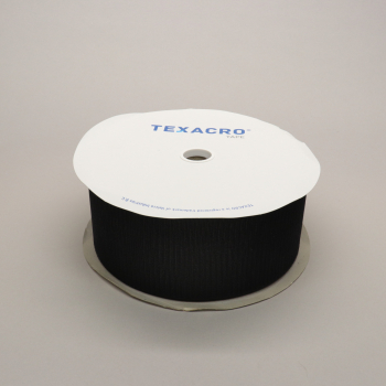 TEXACRO Sew-on 107mm tape BLACK HOOK 25mtr roll