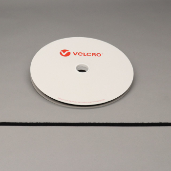 VELCRO® Brand Sew-On 10mm Tape Black Loop 25mtr Roll