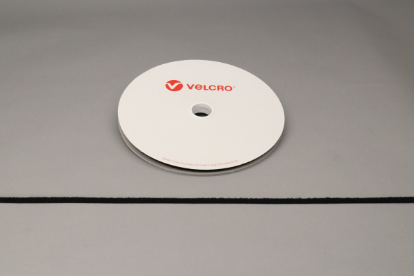 VELCRO® Brand Sew-On 10mm Tape Black Loop 25mtr Roll