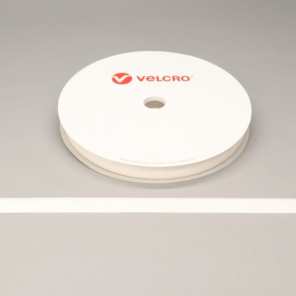 VELCRO® STICK ON 20mm x 2.5 meters WHITE HOOK AND LOOP SELF ADHESIVE STICKY BACK 