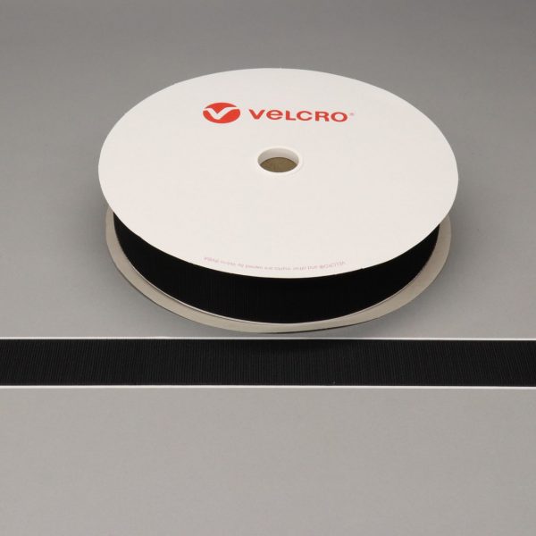 VELCRO® Brand PS14 Stick-on 50mm tape BLACK HOOK 25mtr roll