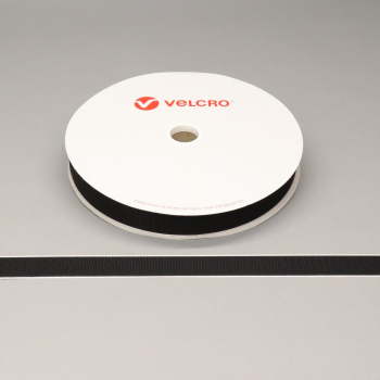 VELCRO® 25mtr roll of Flame Retardant PS15 self-adhesive 30mm tape BLACK HOOK
