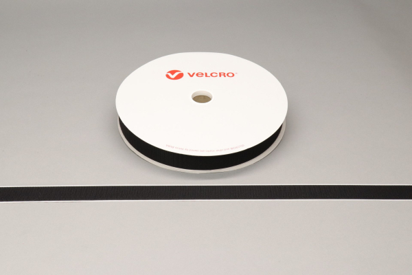 VELCRO® 25mtr roll of Flame Retardant PS15 self-adhesive 30mm tape BLACK HOOK