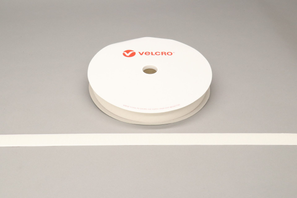 VELCRO® Brand PS18 Stick-On 25mm Tape White Loop 25mtr Roll