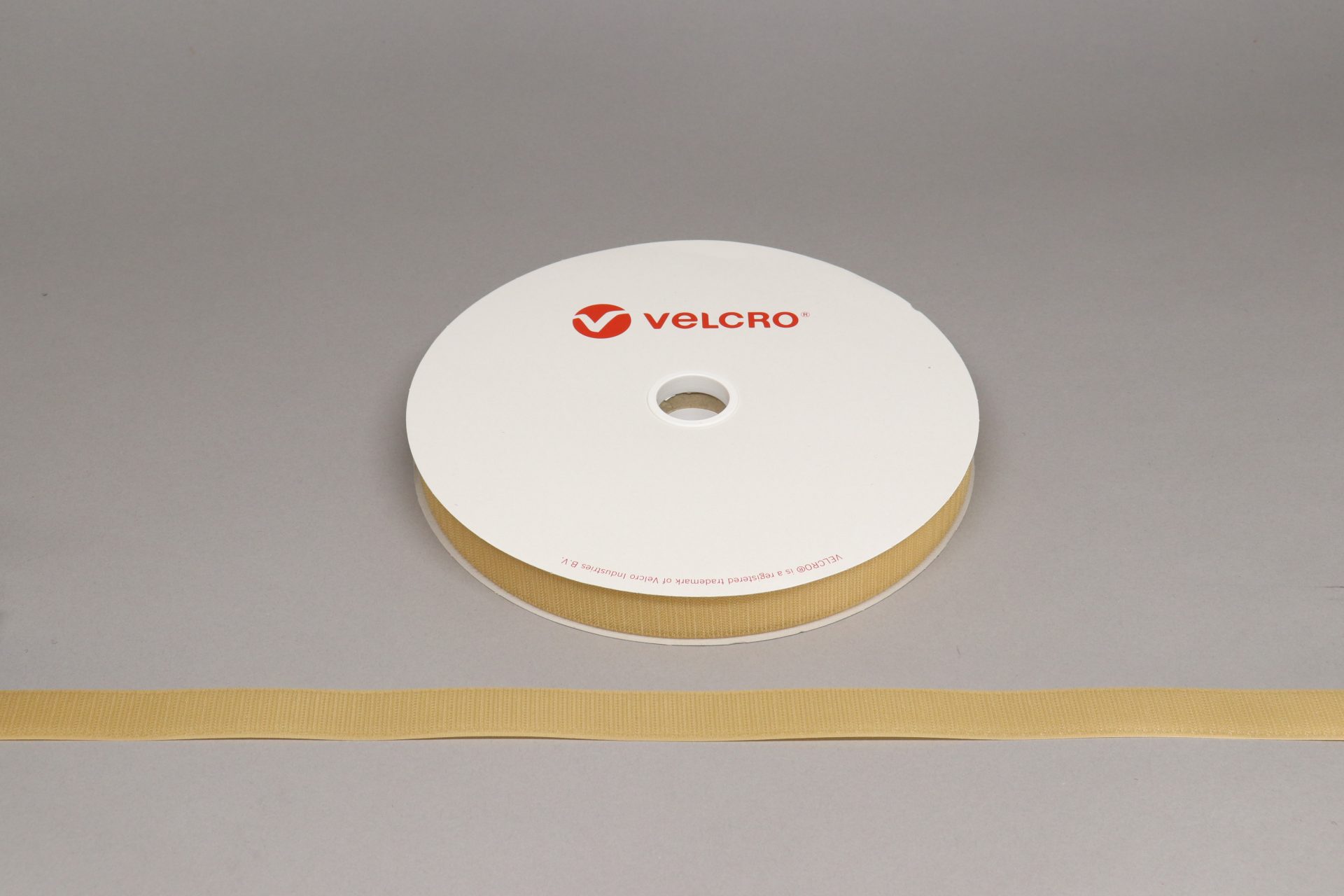 VELCRO® Brand Sew-on 25mm tape BEIGE HOOK 25mtr roll
